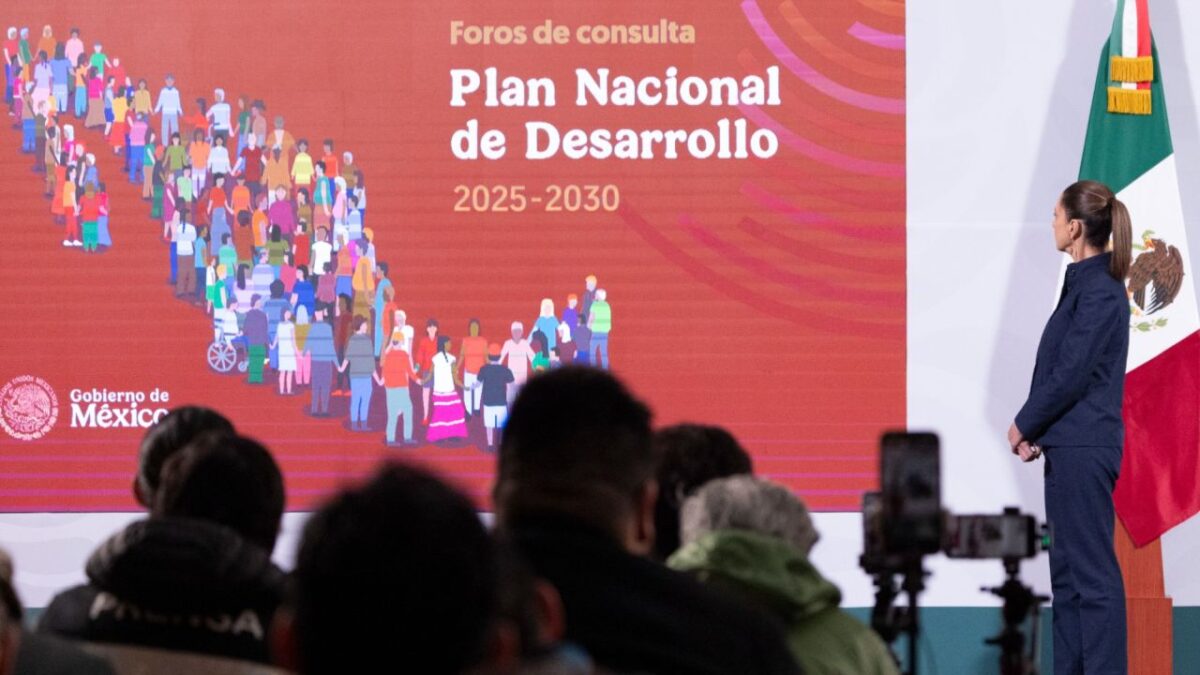 Mañanera del Pueblo donde la presidenta Claudia Sheinbaum presentó el Plan Nacional de Desarrollo.