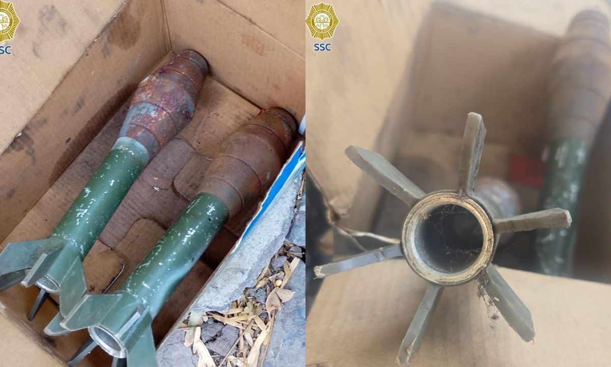 Elementos de la SSC retiraron dos granadas halladas en la colonia Torre Blanca en Miguel Hidalgo, los artefactos no tenían carga explosiva.