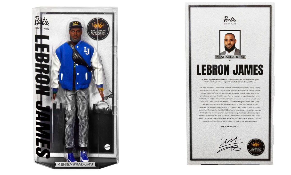 Mattel lanzó una nueva edición de Ken del jugador de basquetbol LeBron James para honrar su trayectoria y trabajo filantrópico.