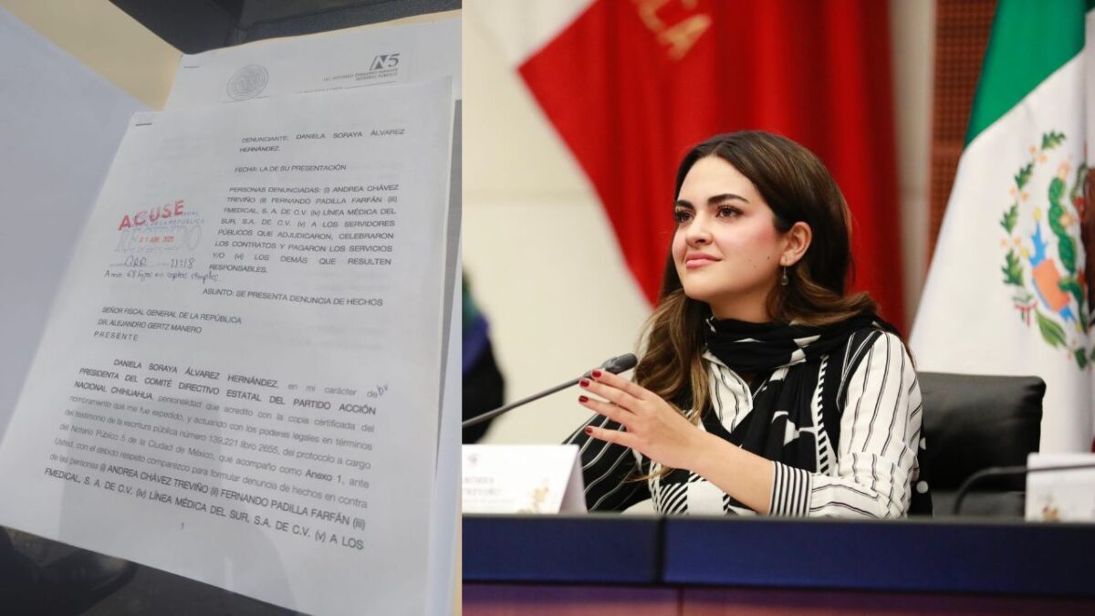 PAN denuncia ante FGR a la senadora Andrea Chávez