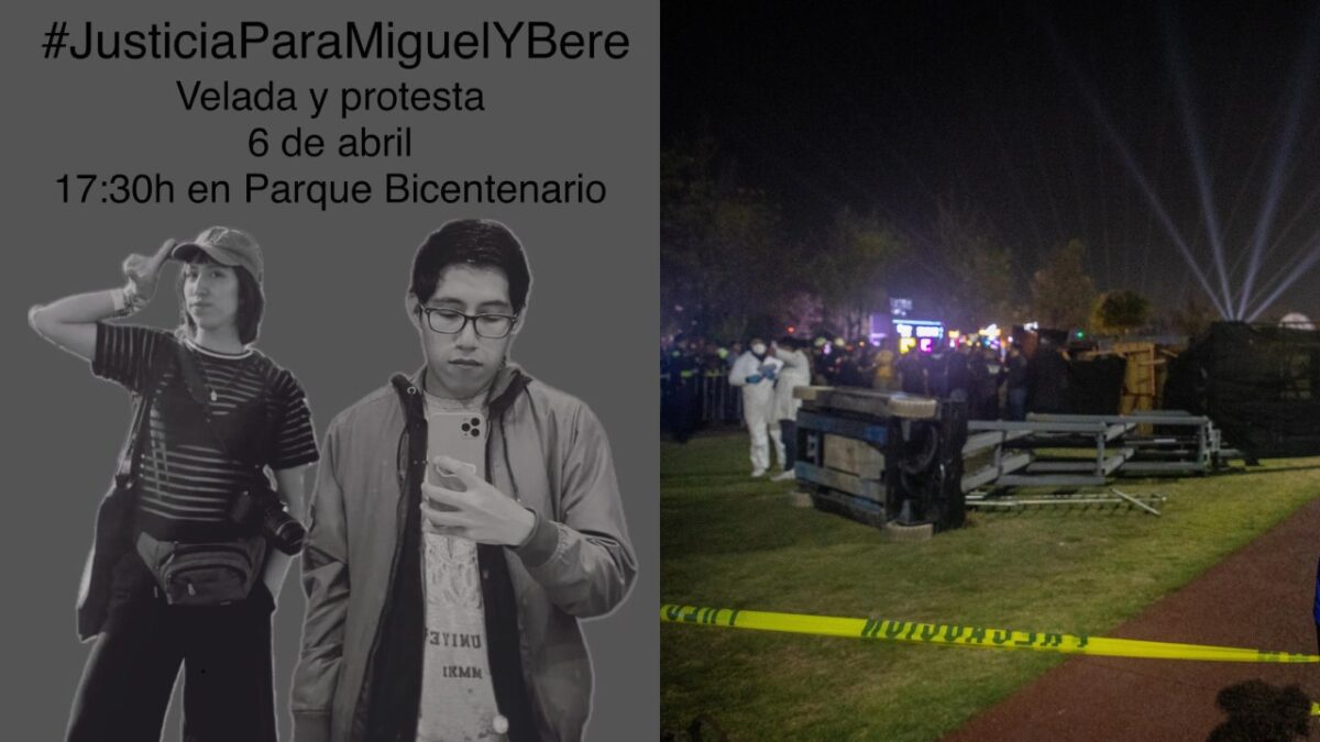 Este 5 de abril la caída de una grúa provocó la muerte de dos personas en las inmediaciones del Parque Bicentenario, lugar en el que se realizaba el festival AXE Ceremonia. Las víctimas fueron Berenice Giles y Miguel Hernández y en redes han convocado a una protesta.