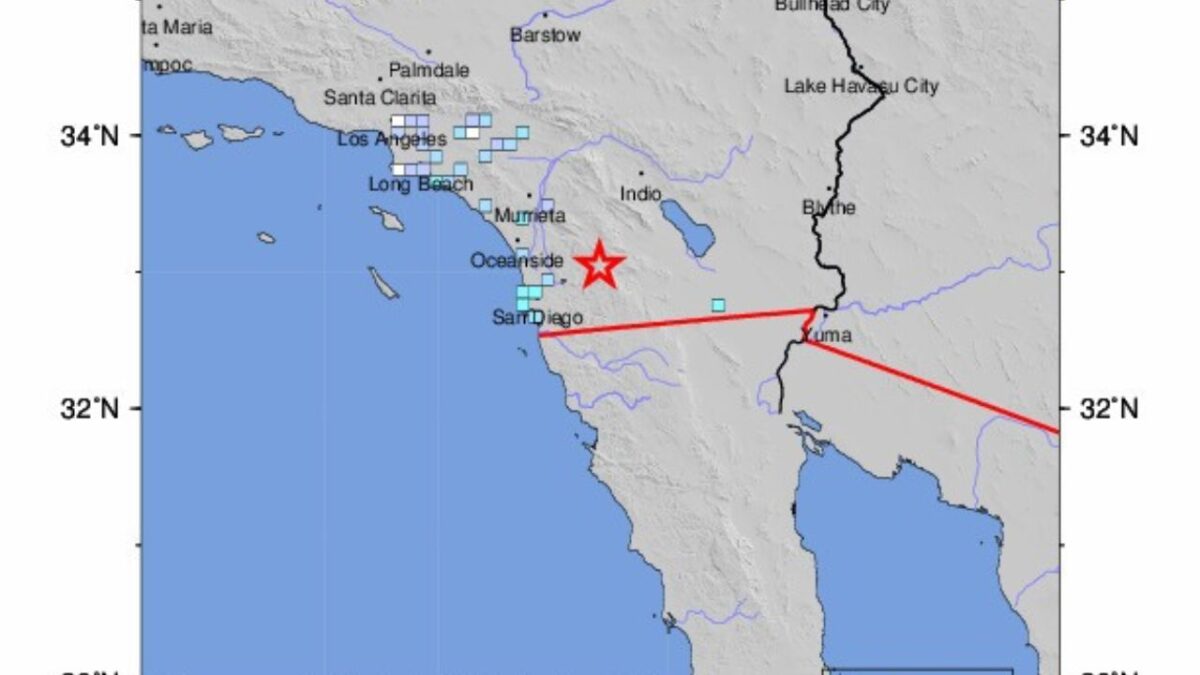 Se registra fuerte sismo en California de magnitud 5.2