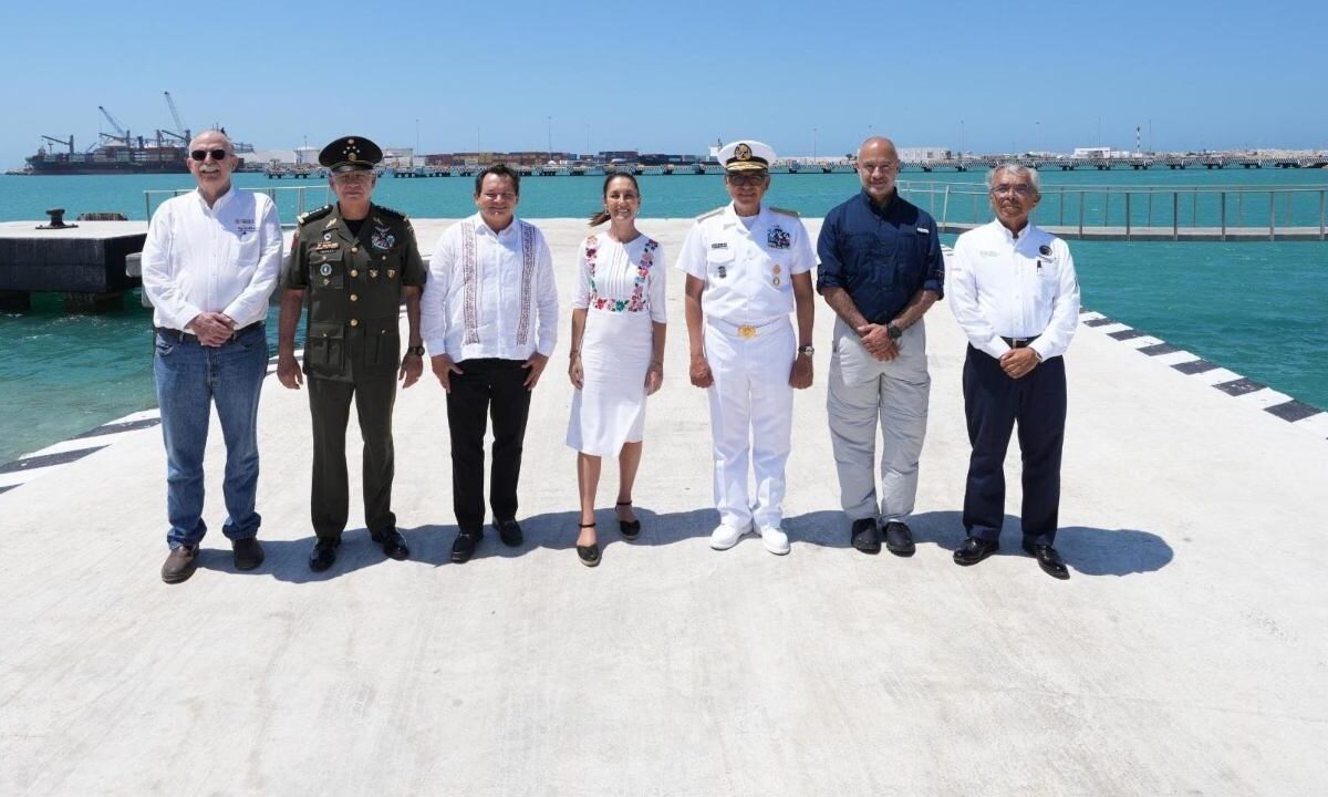 Claudia Sheinbaum anunció la ampliación del Puerto de Progreso, en Yucatán.