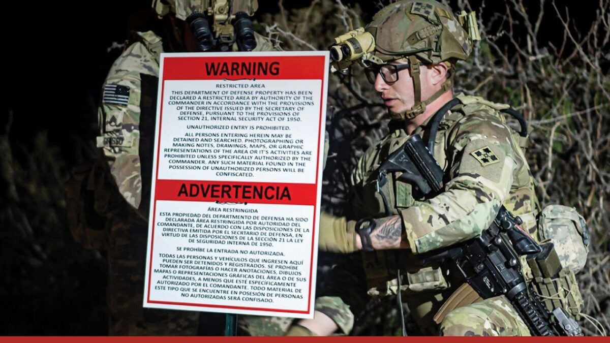 Estados Unidos escaló sus amenazas contra los migrantes irregulares: les recordó que militares los pueden detener en sus "áreas de defensa" en la frontera con México.