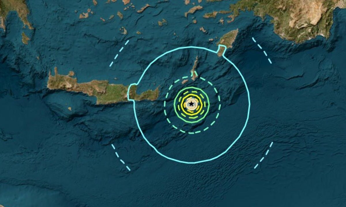 Un sismo de magnitud 6.1 sacudió Grecia, con epicentro frente a la isla griega de Kasos
