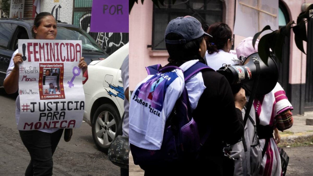 Amigos y familiares de Mónica, realizan una marcha para exigir justicia a 12 años del feminicidio.