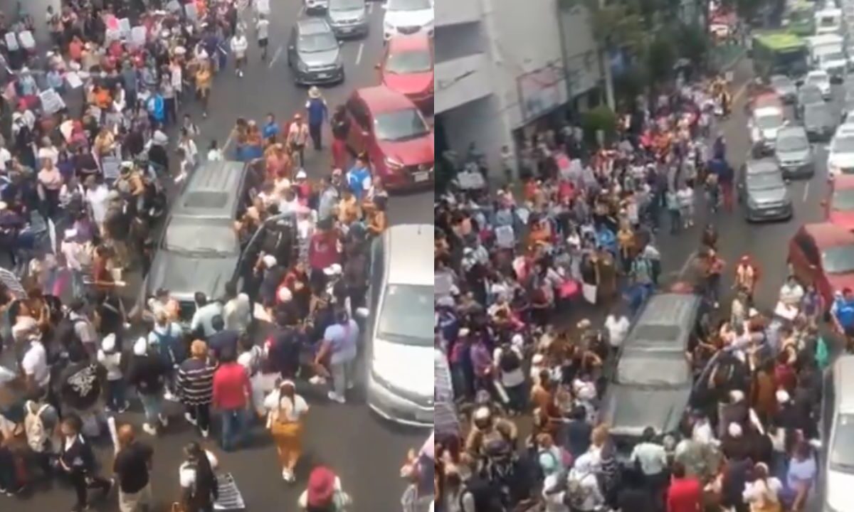 Auto intenta embestir a manifestantes en San Antonio Abad