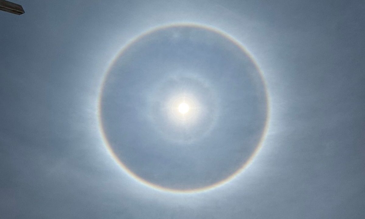 Capitalinos atestiguan nuevo Halo Solar en el cielo