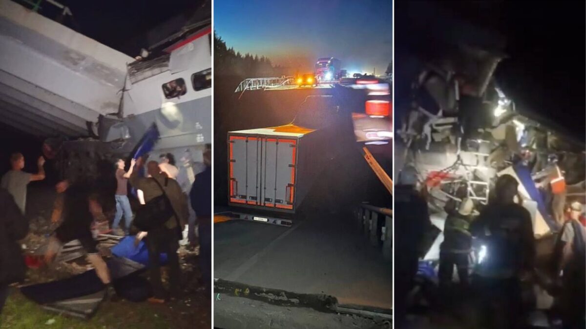 El derrumbe de un puente carretero provocó el descarrilamiento de un tren en Briansk, Rusia, dejando siete muertos y decenas de heridos.