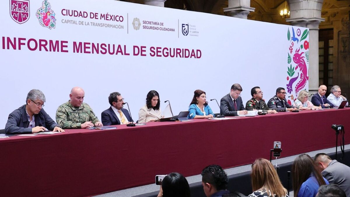 El informe de Seguridad del primer cuatrimestre de 2025 destaca la disminución del 66.6% en delitos de alto impacto en la CDMX.