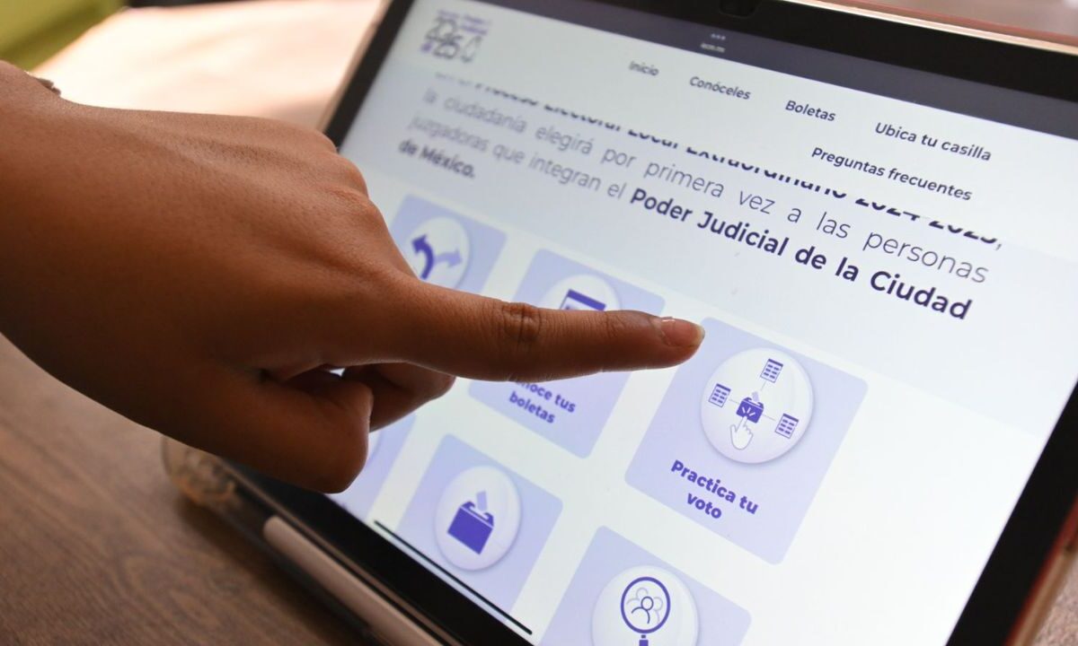 Ante la próxima elección judicial, IECM desarrolló la herramienta digital “Conoce tu boleta y practica tu voto”.