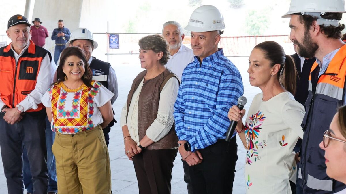 La presidenta Claudia Sheinbaum supervisó este 2 de mayo las obras de la estación Observatorio del Tren Interurbano "El Insurgente".