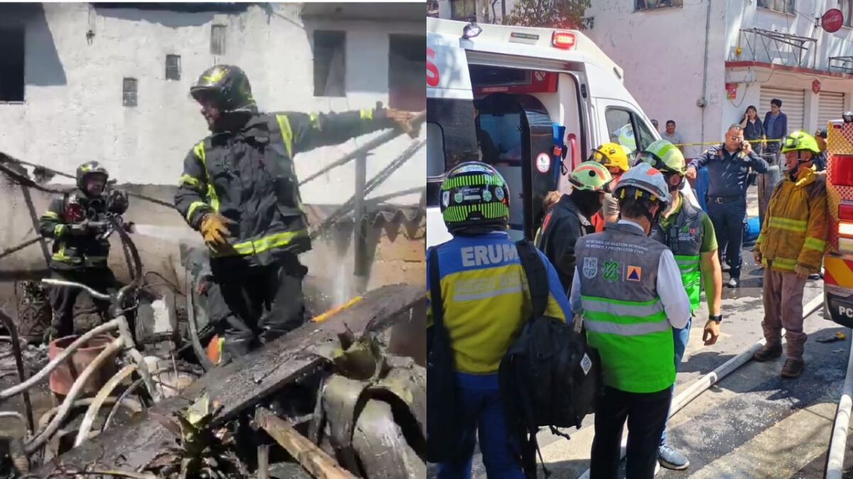 Una menor sin vida y dos lesionados deja una explosión por acumulación de gas en la alcaldía Álvaro Obregón.
