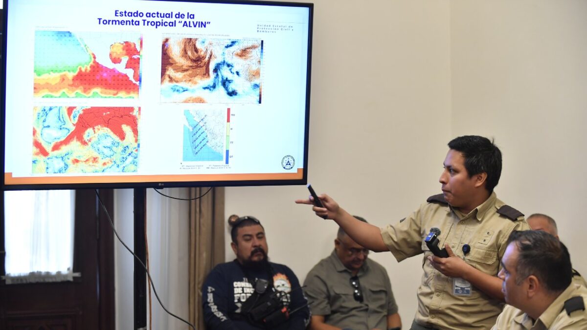 Instalan Comité Estatal de Emergencias en Jalisco por la presencia de la Tormenta Tropical ‘Alvin’.