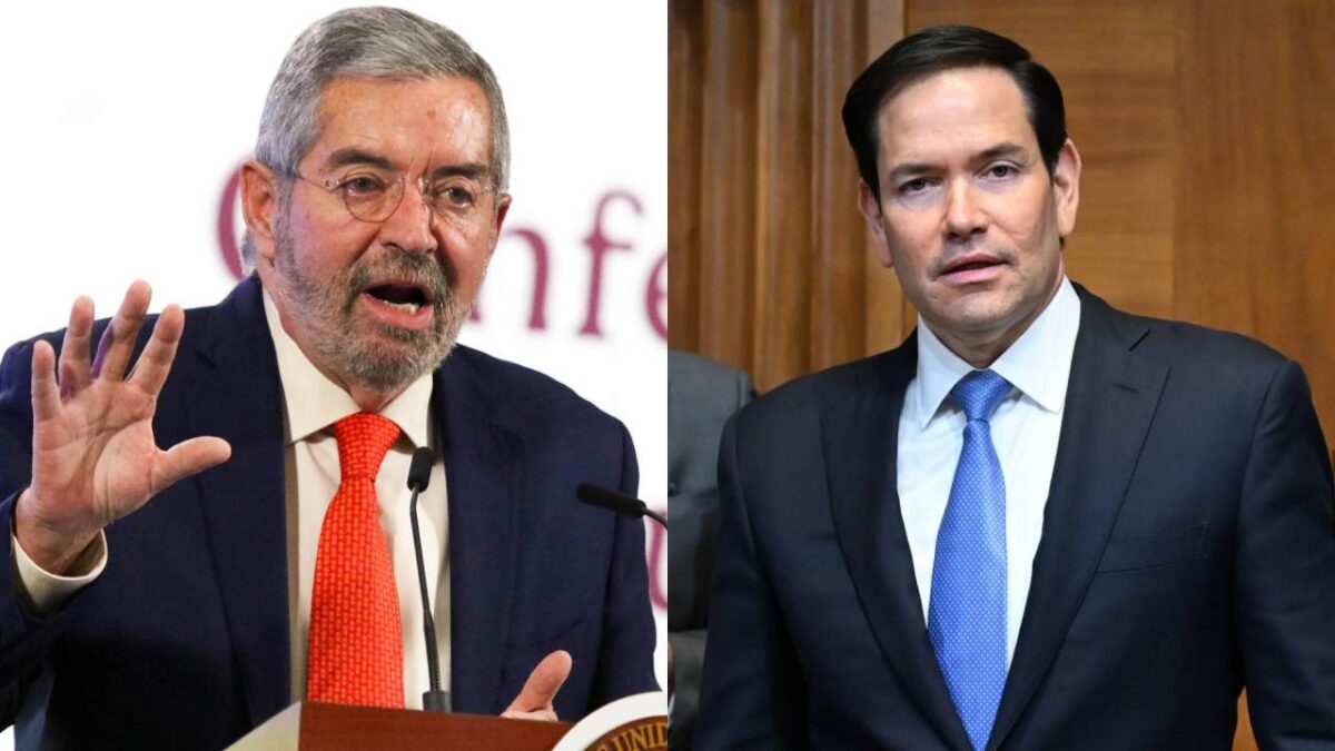 El canciller Juan Ramón de la fuente y Marco Rubio conversan sobre remesas, seguridad y migración.