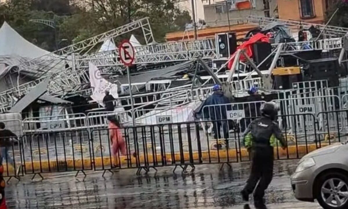 Lesionados por caída de estructura en GAM están fuera de peligro, aseguró el alcalde Janecarlo Lozano.
