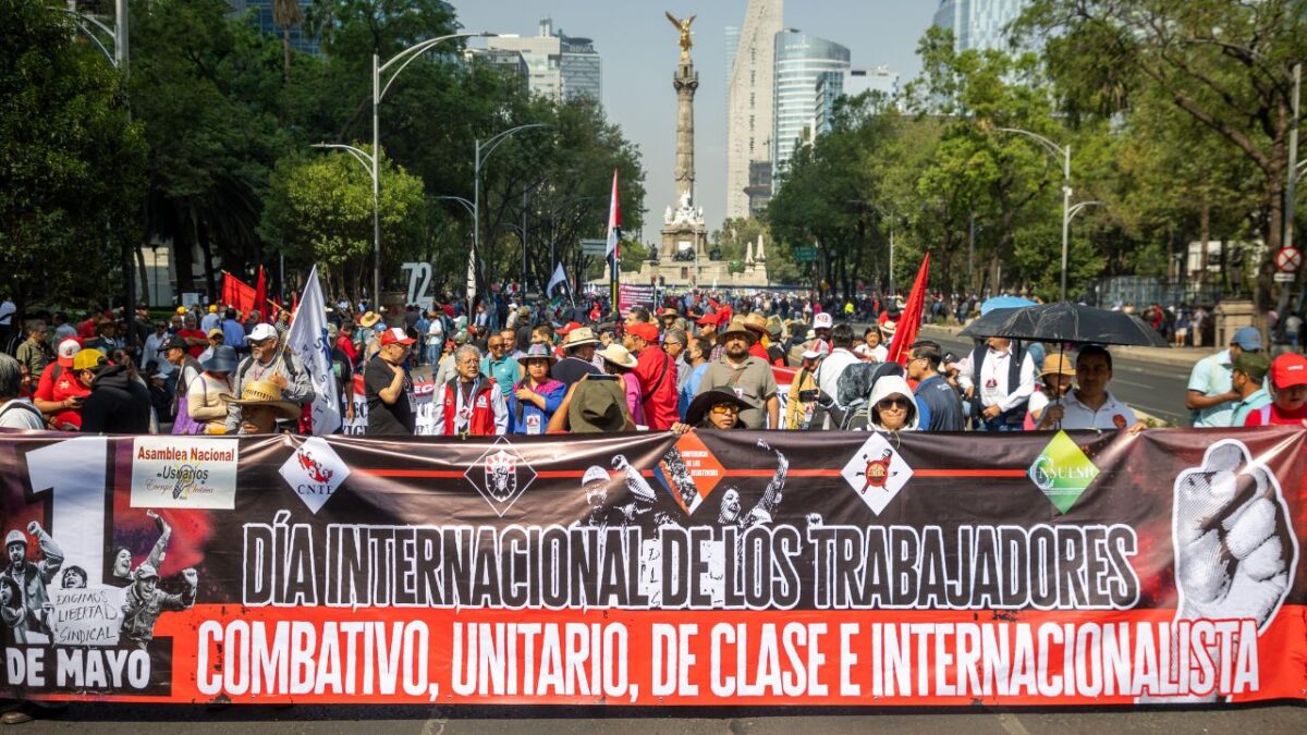 Autoridades capitalinas estimaron la participación de aproximadamente 35 mil personas en las movilizaciones por el Día del Trabajo en la CDMX.