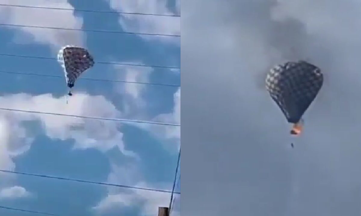 Se incendia globo aerostático en feria regional en Zacatecas; una persona muere al lanzarse desde las alturas.