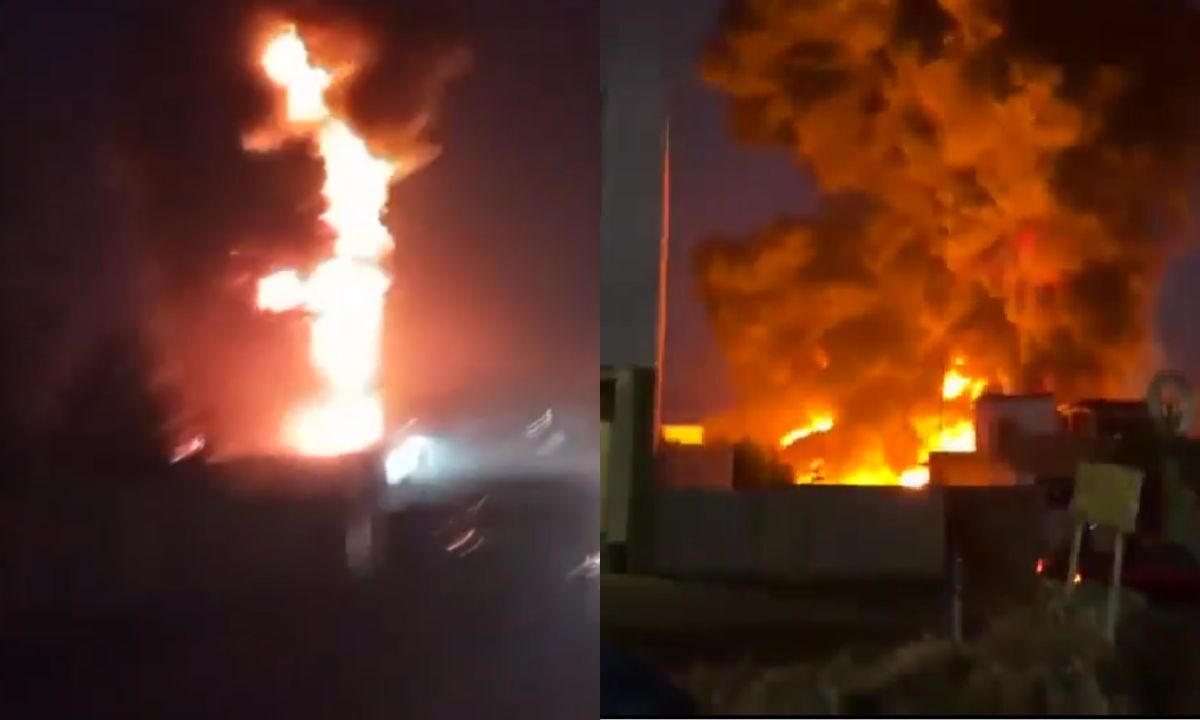 En Tancítaro, Michoacán, se reportó una explosión e incendio en una planta de almacén de biodiesel.