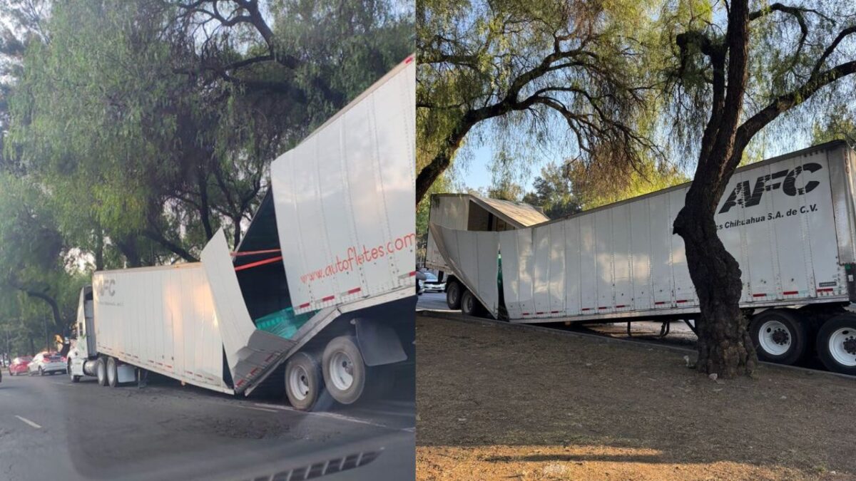 Tráiler se parte en Calzada Ignacio Zaragoza
