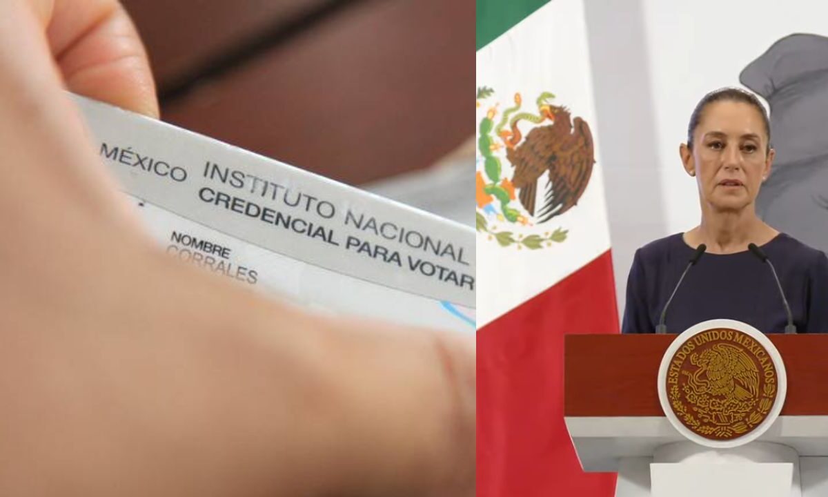 Sheinbaum renueva sus datos en su credencial del INE