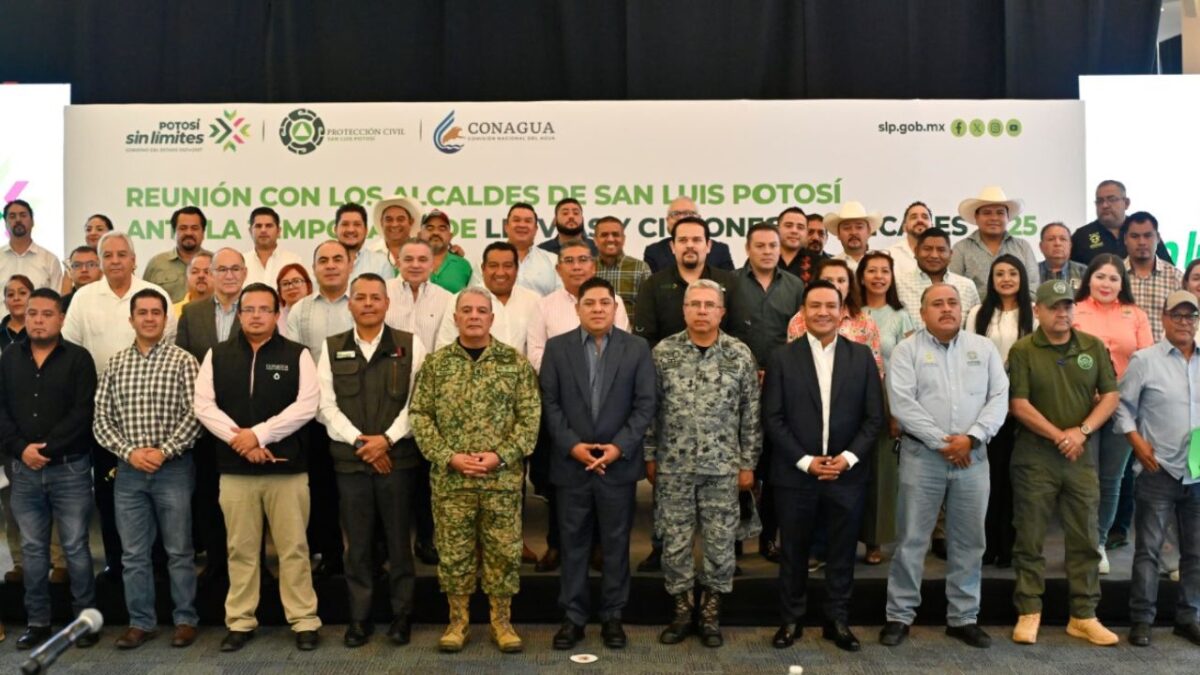 Apoyo sin límite a 59 ayuntamientos de San Luis Potosí ante temporada de ciclones 2025.