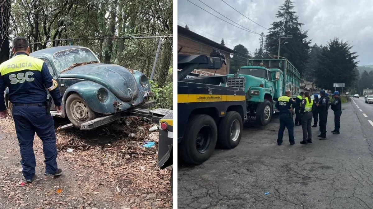 Avanza retiro de vehículos abandonados en diversas zonas de la alcaldía Cuajimalpa.