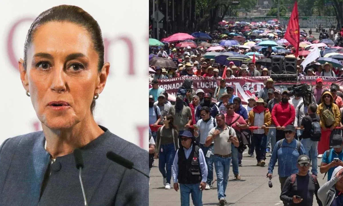 La CNTE anunció que se le "aparecerán" a Claudia Sheinbaum en todos sus actos públicos.