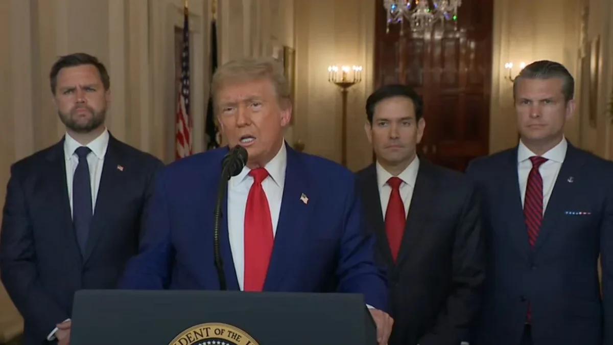 Donald Trump anunció que Irán debe decidir si quiere paz o tragedia, pues hoy sus plantas nucleares fueron destruidas en un ataque.