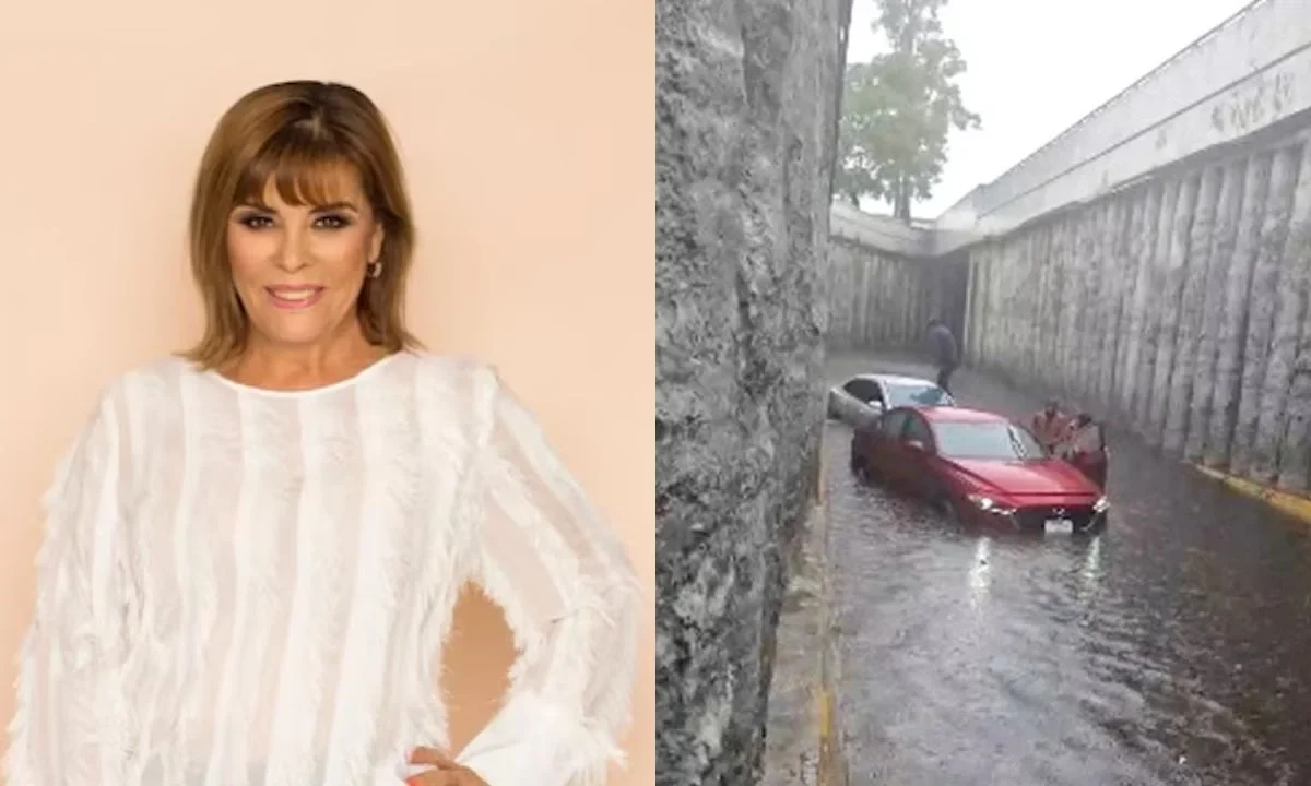 Ofelia Cano se quedó varada en inundación en Guadalajara