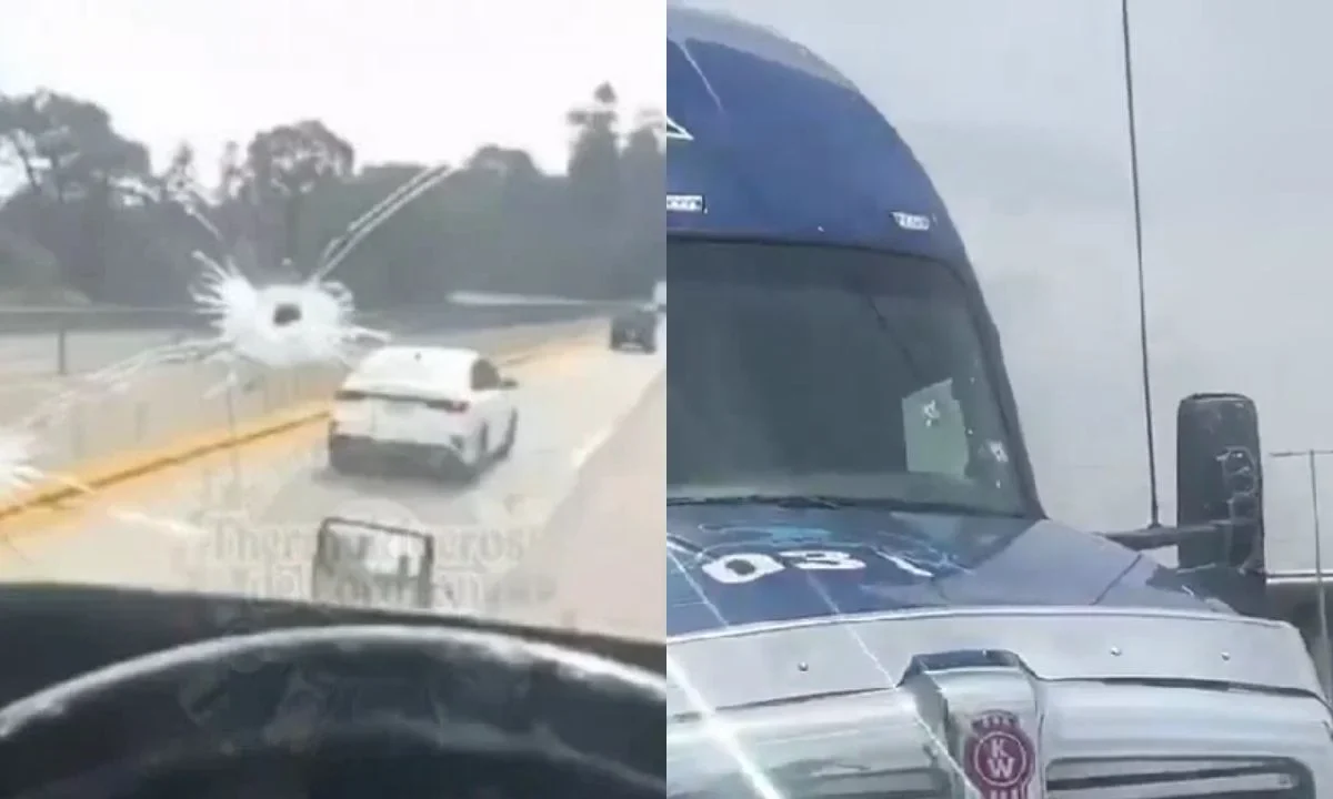 Trailero denuncia intento de asalto sobre la autopista México-Puebla; queda herido de bala.
