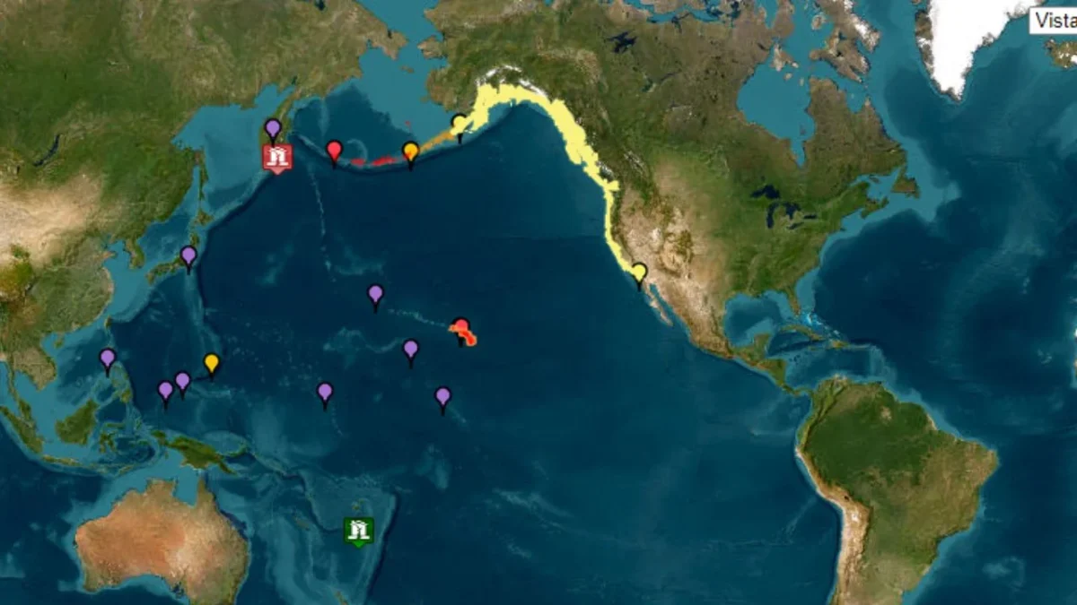 Terremoto de magnitud 8.7 en la costa de Kamchatka, Rusia. Se emite una alerta de tsunami