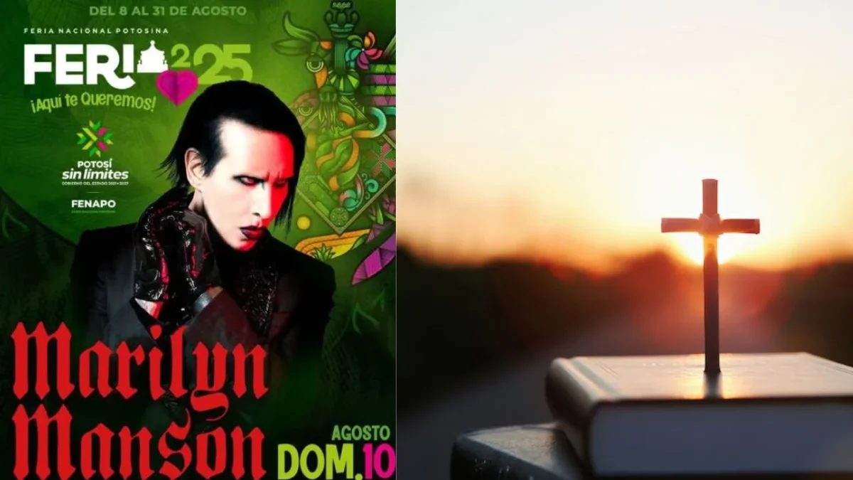 Católicos protestan contra concierto de Marilyn Manson en SLP con ayuno y oración