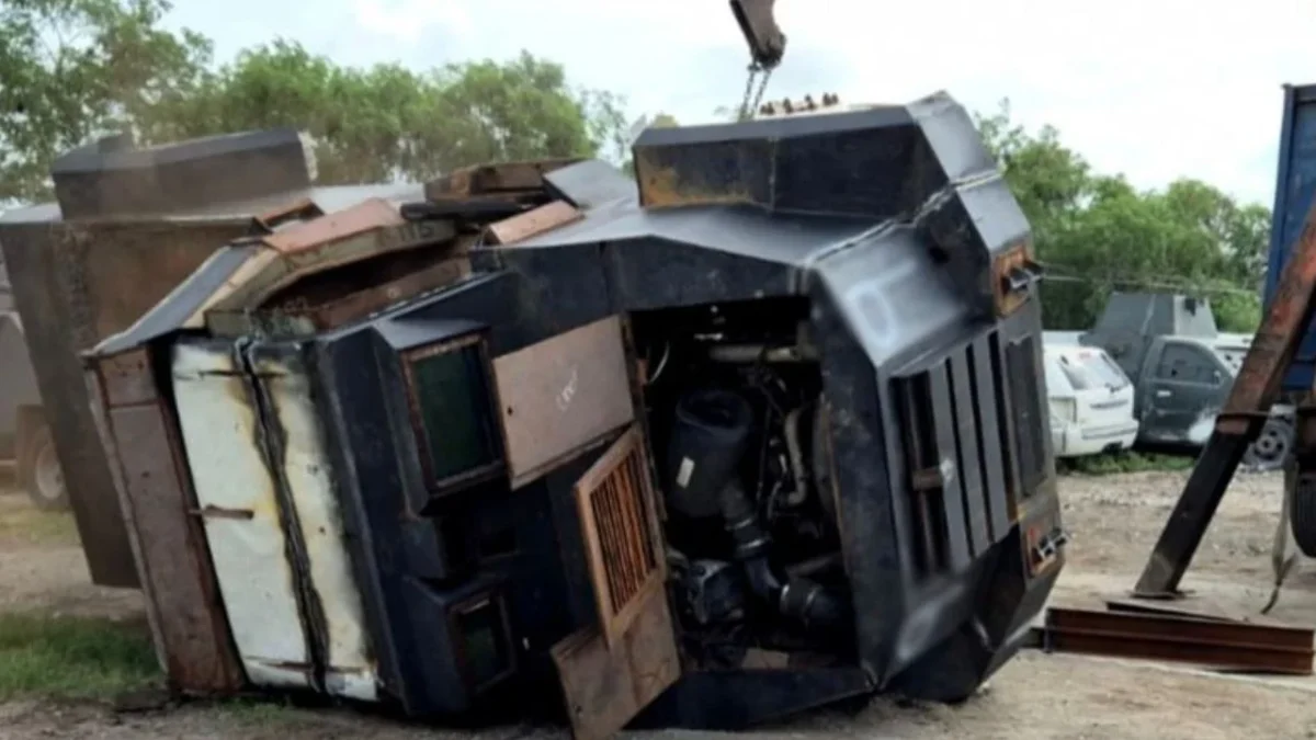 Destruyen 23 vehículos monstruo del crímen organizado en Tamaulipas