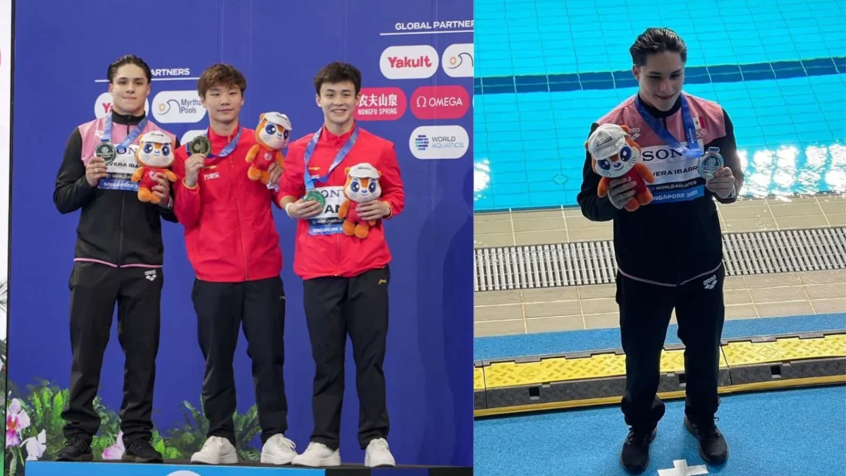 Osmar Olvera gana la plata en trampolín del Mundial de Acuáticos Singapur 2025