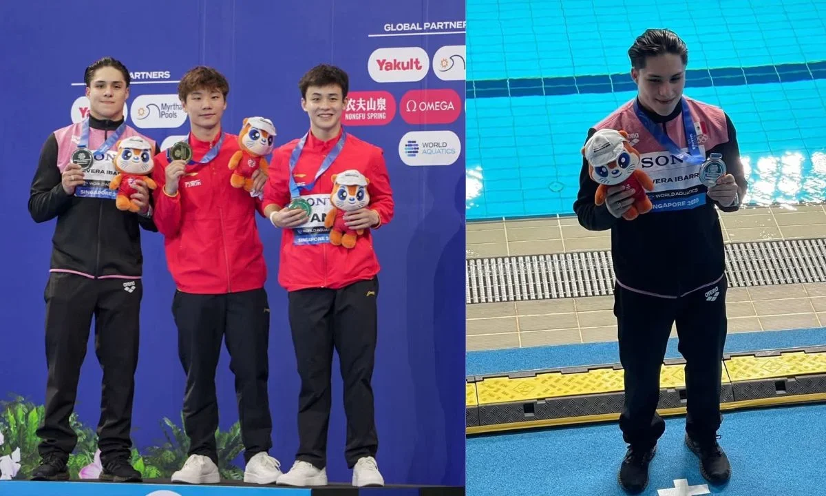 Osmar Olvera gana la plata en trampolín del Mundial de Acuáticos Singapur 2025