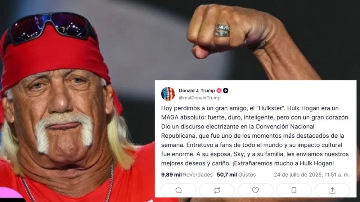 Trump lamenta la muerte de Hulk Hogan, 'perdimos a un gran amigo'