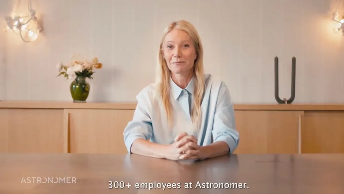 Astronomer publicó un video en sus redes donde aparece Gwyneth Paltrow resaltando las capacidades de la empresa como la nueva vocera.