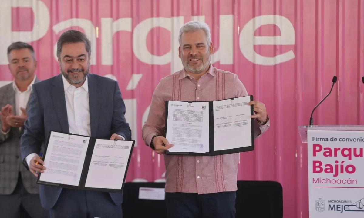 Alfredo Ramírez Bedolla, gobernador de Michoacán, firmó convenio para primer Polo de Desarrollo Económico para el Bienestar del país.