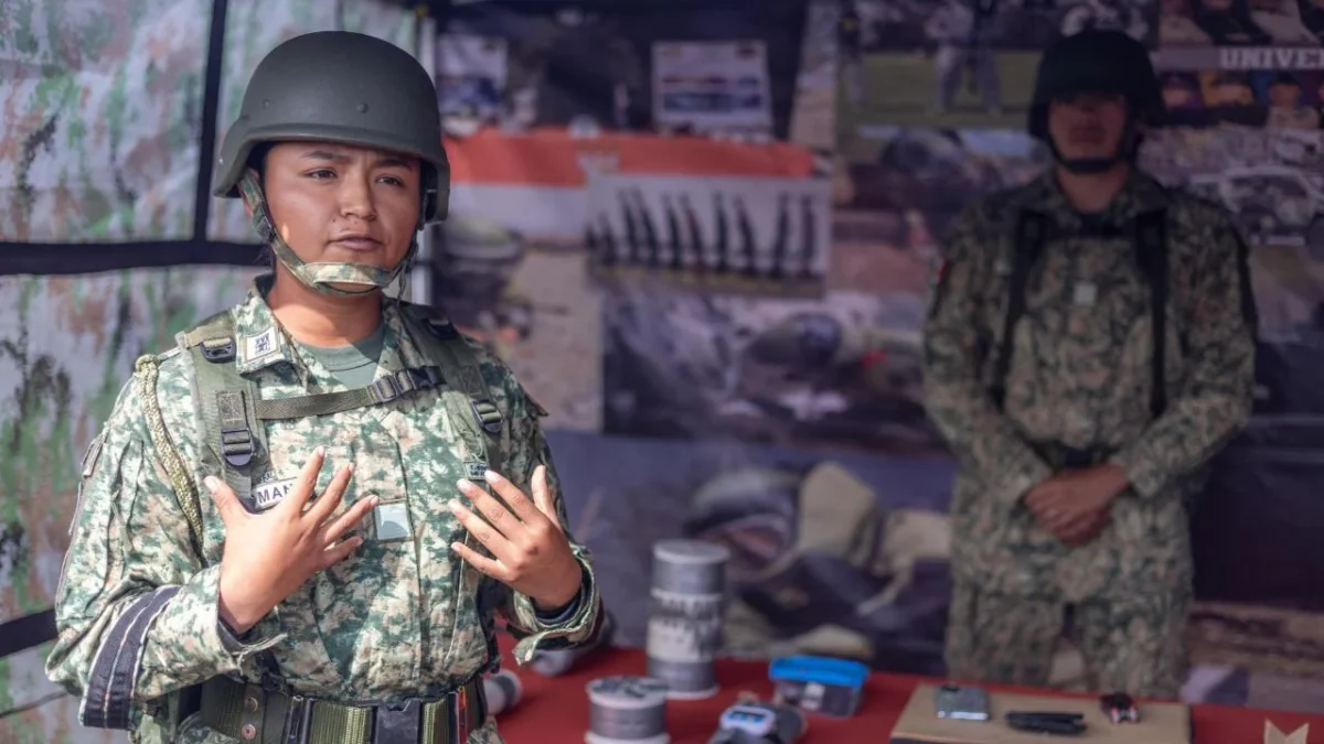 Los Cadetes de la Defensa realizaron su ejercicio anual en San Miguel de los Jagüeyes, en el Estado de México.