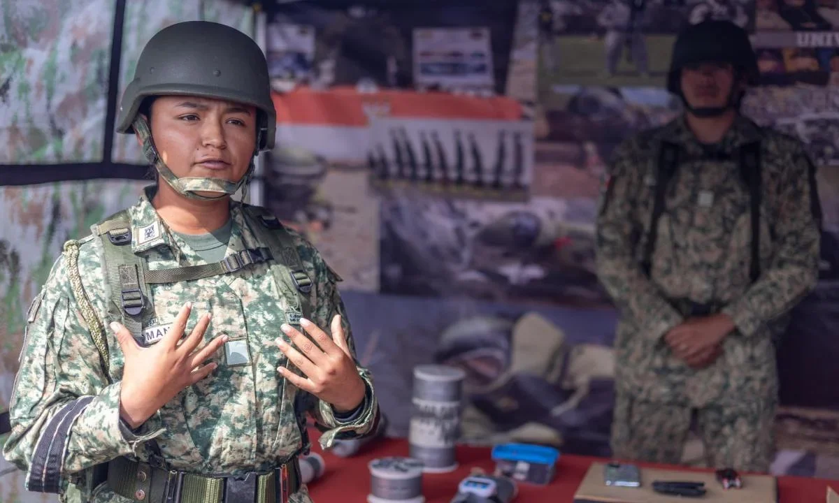 Los Cadetes de la Defensa realizaron su ejercicio anual en San Miguel de los Jagüeyes, en el Estado de México.