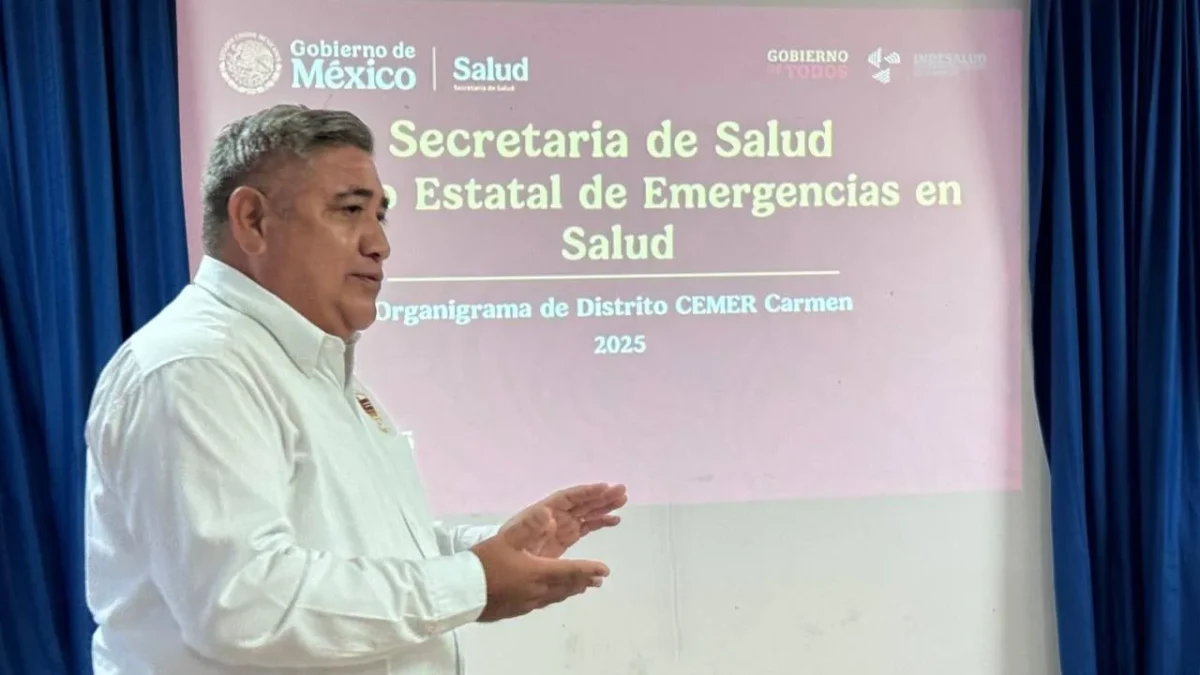 En reunión con personal del CEMER, acuerdan redoblar esfuerzos para fortalecer la atención prehospitalaria en el municipio de Carmen.