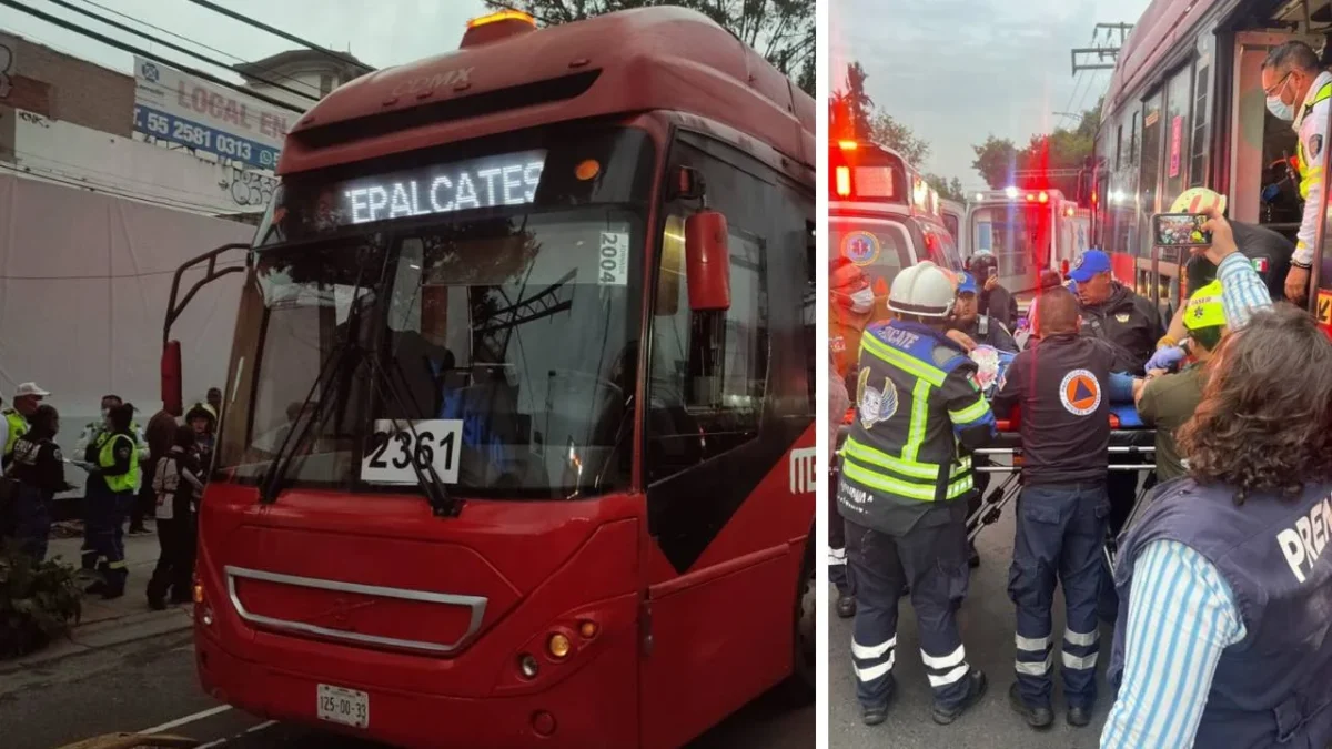 El choque de una unidad del Metrobús y una camioneta dejó un saldo de 7 lesionados.