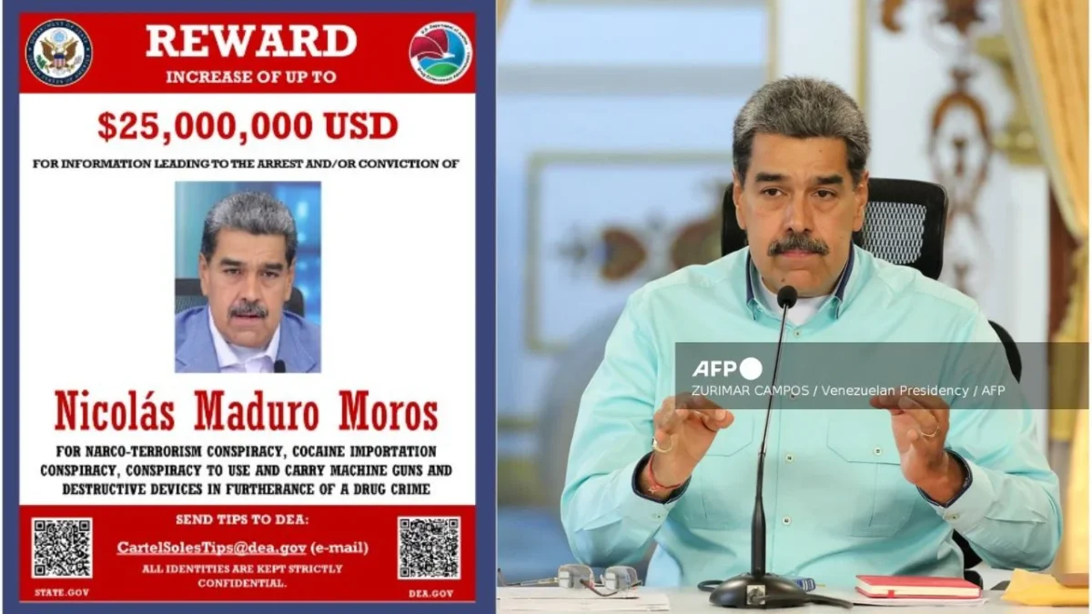 La DEA compartió los delitos por los que se pide recompensa y se persigue a Nicolás Maduro como líder del Cartel de los Soles en Venezuela.