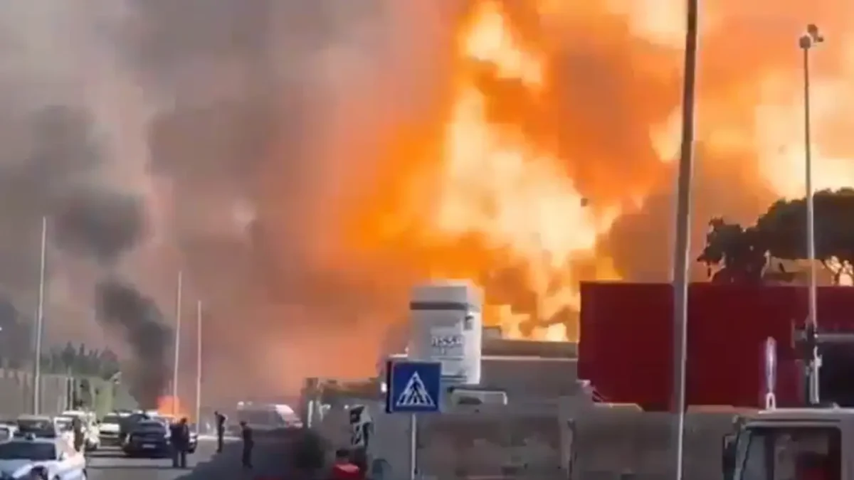 explosión en una gasolinera en Roma