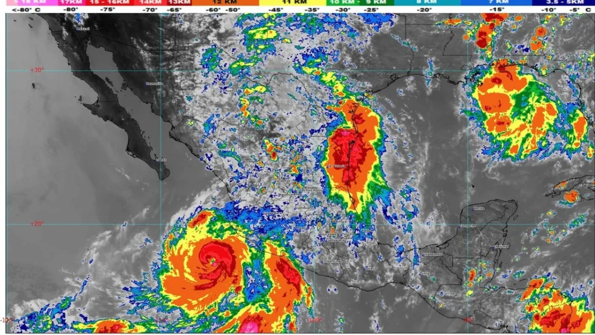 Este martes, el huracán Flossie subió a categoría 2, y se ubica entre Manzanillo, Colima y Cabo San Lucas, Baja California Sur.