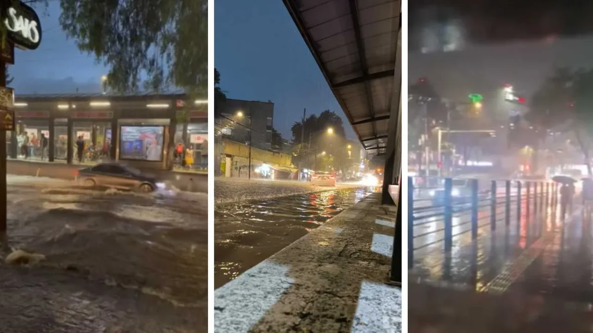 Las intensas lluvias de este jueves causaron afectaciones en el traslado de usuarios de Tren Ligero, Metrobús y Cablebús.