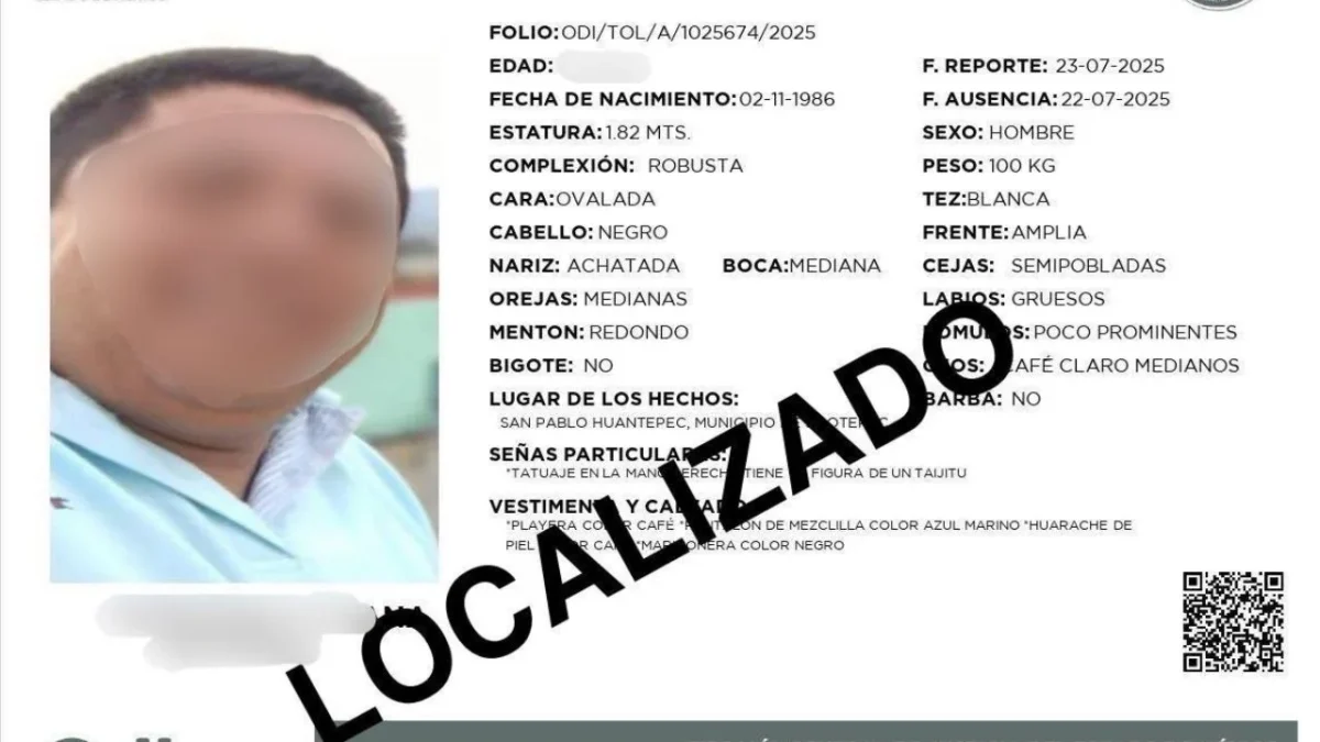 Localizan con vida a coordinador desaparecido de ACME en el Edomex