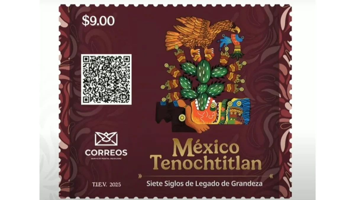 Presenta Gobierno de México timbre postal por 700 años de fundación de México-Tenochtitlán