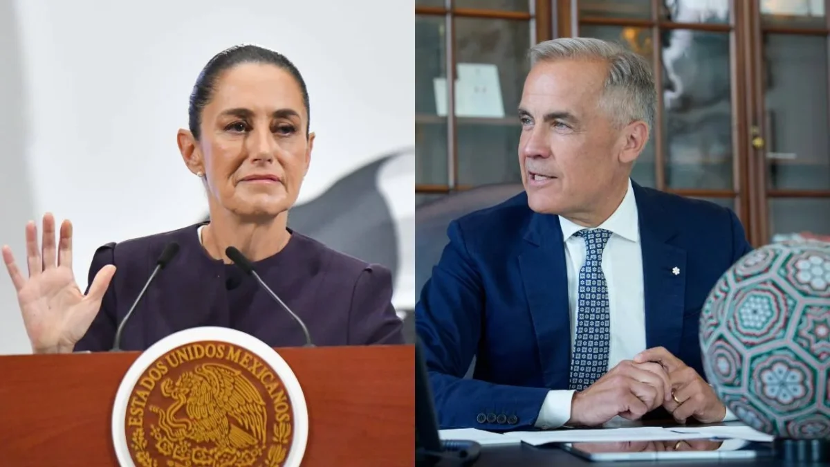 La presidenta Claudia Sheinbaum y Mark Carney buscan fortalecer el trabajo para el Mundial 2026.